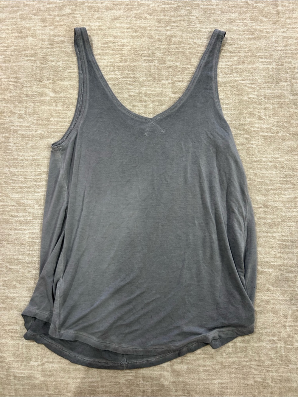 American Eagle Outfitters Charcoal Sleeveless V-Neck Tank